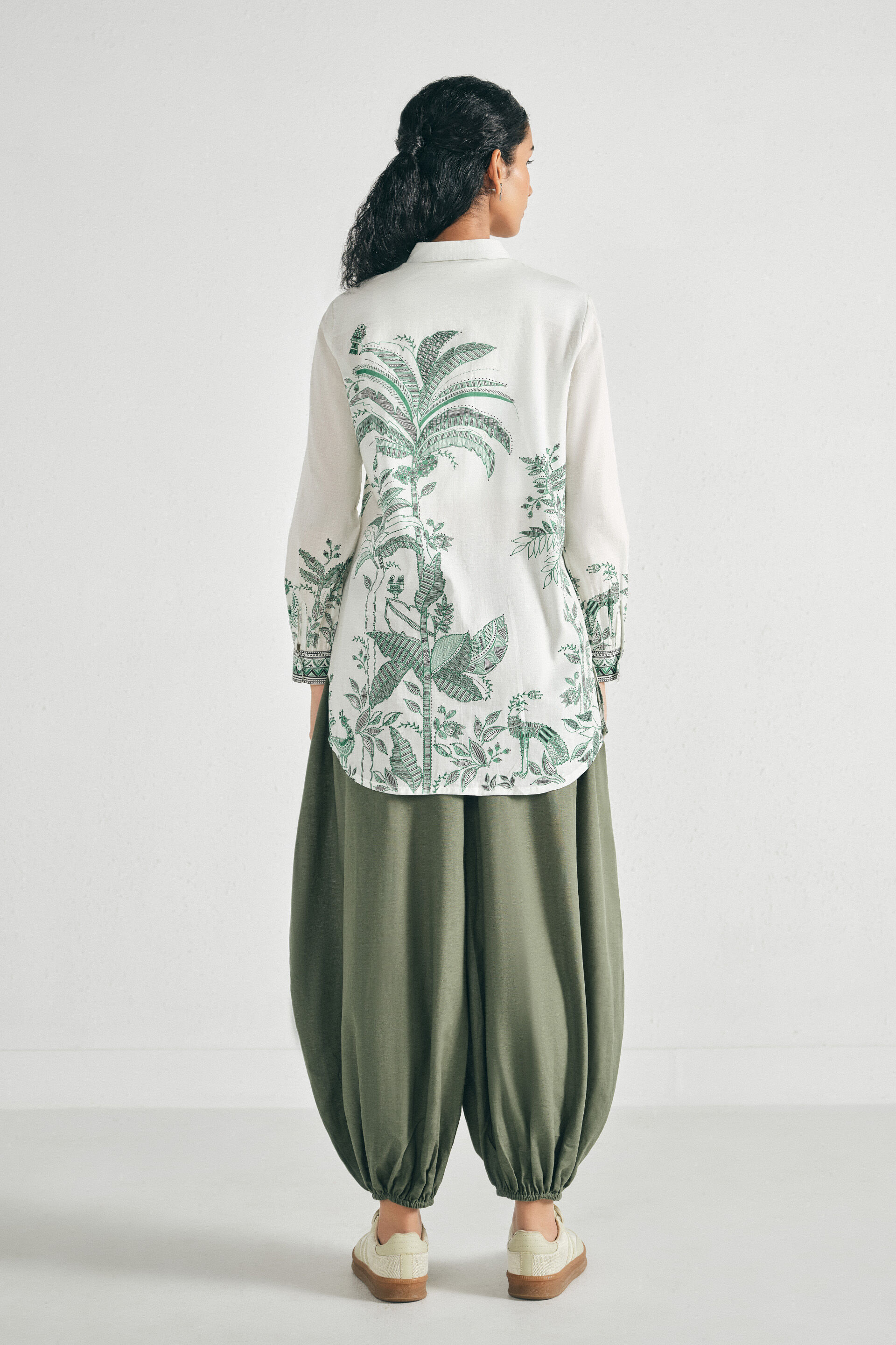 Palm Tree Cotton Shirt, Off White, image 6